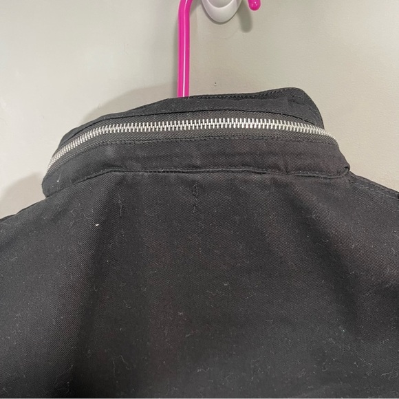 Monarda Patchwork Utility Black Jacket with Hood - Picture 11 of 13